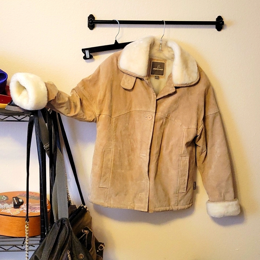 Leather Sherpa coat by Boeing.